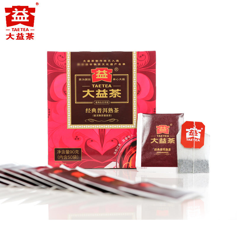 Premium China Tea Taetea Pu'er, Oolong, Tie Guanyin 名牌茶大益普洱茶熟茶小金沱/经典普洱熟茶