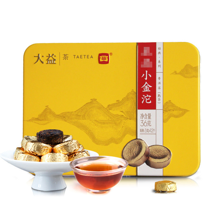 Premium China Tea Taetea Pu'er, Oolong, Tie Guanyin 名牌茶大益普洱茶熟茶小金沱/经典普洱熟茶