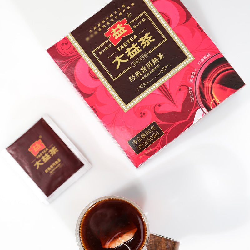 Premium China Tea Taetea Pu'er, Oolong, Tie Guanyin 名牌茶大益普洱茶熟茶小金沱/经典普洱熟茶