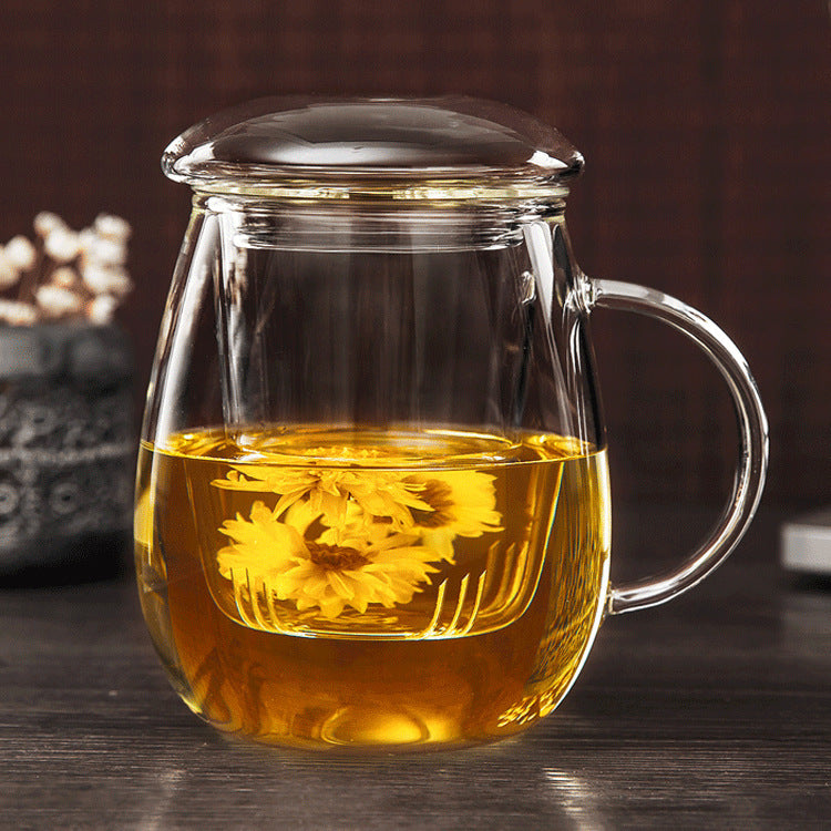 【SG Fast Delivery】Glass Tea Cup With Infuser